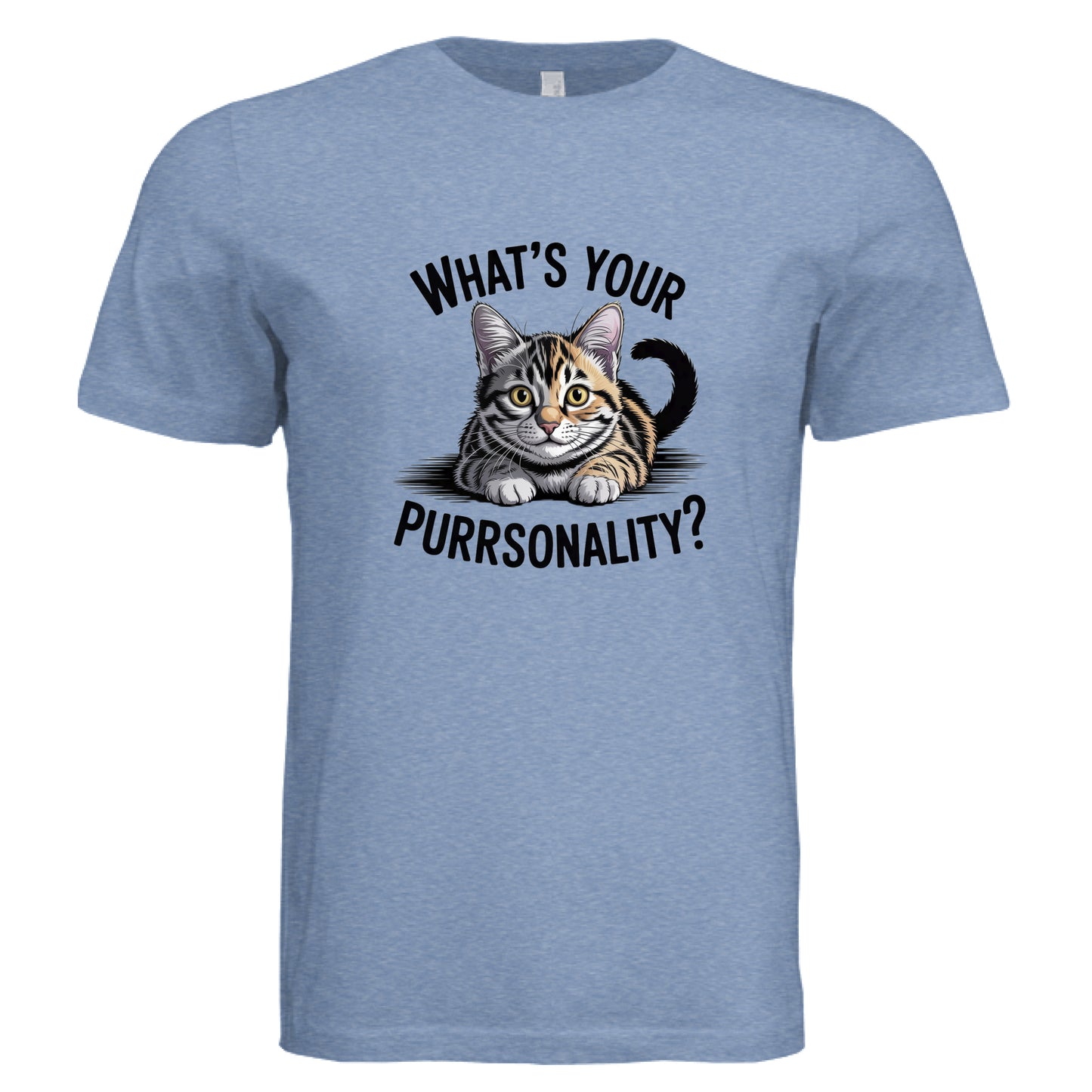 Solid Blue Triblend - FRONT